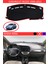 Chevrolet Rezzo 2000-2011 Için Uygun Torpido Koruma Halısı Siyah Kenar Renk Kırmızı 1