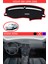 Volvo S80 1998-2006 Için Uygun Torpido Koruma Halısı Siyah Kenar Renk Kırmızı 1