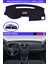 Volkswagen Golf 5 2003-2009 Için Uygun Torpido Koruma Halısı Siyah Kenar Renk Mavi 1