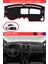 Volkswagen Caddy 2004+ Için Uygun Torpido Koruma Halısı Siyah Kenar Renk Kırmızı 1