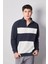 3 Iplik Renk Bloklu Yarım Fermuarlı Kanguru Cep Sweatshirt 1