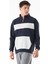 3 Iplik Renk Bloklu Yarım Fermuarlı Kanguru Cep Sweatshirt 3