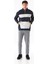 3 Iplik Renk Bloklu Yarım Fermuarlı Kanguru Cep Sweatshirt 4