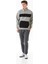 3 Iplik Renk Bloklu Yarım Fermuarlı Kanguru Cep Sweatshirt 4