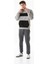 3 Iplik Renk Bloklu Yarım Fermuarlı Kanguru Cep Sweatshirt 5