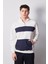 3 Iplik Renk Bloklu Yarım Fermuarlı Kanguru Cep Sweatshirt 1