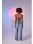 Kadın Mavi Yüksek Bel Wide Leg Carino Jean 5