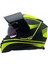 Storm 2 Dodger Neon Sarı Kapalı Motosiklet Kaskı Siyah Camlı 2
