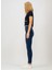 Yüksek Bel Dar Paça Skinny Fit Koyu Indigo Kadın Denim Pantolon DT10890 2