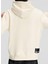 Jeans Kapüşon Yaka Krem Erkek Sweatshırt 240D1809_KLJ Regular Logo Hoodıe 3