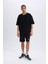 Defactofit Nba Brooklyn Nets Oversize Geniş Kalıp Bisiklet Yaka Sporcu Kısa Kollu Waffle TIŞÖRT D8504AX25SP 2