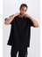 Defactofit Nba Brooklyn Nets Oversize Geniş Kalıp Bisiklet Yaka Sporcu Kısa Kollu Waffle TIŞÖRT D8504AX25SP 3