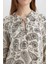 Regular Fit Apaş Yaka Desenli Uzun Kollu Bluz N1809AZ25SP 4