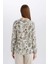 Regular Fit Apaş Yaka Desenli Uzun Kollu Bluz N1809AZ25SP 5