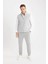 Slim Fit Dar Kesim Dik Yaka Fermuarlı Yelek D7536AX25SP 2
