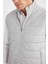 Slim Fit Dar Kesim Dik Yaka Fermuarlı Yelek D7536AX25SP 5
