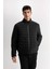 Slim Fit Dar Kesim Dik Yaka Fermuarlı Mont D7497AX25SP 1