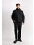 Slim Fit Dar Kesim Dik Yaka Fermuarlı Mont D7497AX25SP 2