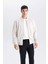 Slim Fit Süet Bomber Mont Ceket Dar Kesim Kolej Yaka Fermuarlı Çift Cepli Mevsimlik Baharlık Hafif A3866AX25SP 3