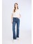 Yüksek Bel Geniş Paça Cepli Jean Pantolon D7971AX25SP 3