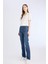 Yüksek Bel Geniş Paça Cepli Jean Pantolon D7971AX25SP 4