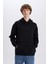 Boxy Fit Kapüşonlu Sırt Baskılı Sweatshirt D8021AX25SP 3