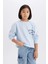 Kız Çocuk Relax Fit Bisiklet Yaka Baskılı Sweatshirt D8546A825SP 3