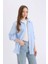 Relax Fit Basic Düz Oxford Uzun Kollu Gömlek Tunik B8309AX25SP 3