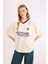 Coool Oversize Geniş Kalıp V Yaka Sırt Baskılı Kısa Kollu Tişört E4621AX25SM 4
