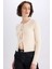 Regular Fit Bisiklet Yaka Bağlamalı Basic Düz Triko Hırka E6914AX25SP 3