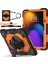 Xiaomi Pad 7 Pro / Pad 7 Kılıf Silikon+Pc Tablet Kılıfı, Kullanışlı Kayış-Siyah / Turuncu (Yurt Dışından) 1