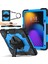 Xiaomi Pad 7 Pro - Pad 7 Kılıf Silikon+Pc Tablet Kılıfı, Kullanışlı Kayış-Siyah - Mavi (Yurt Dışından) 1