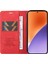 Xiaomi 15 Kılıf Deri Cilt-Dokunmatik Telefon Kapağı Için Manyetik Otomatik Emilmiş-Kırmızı (Yurt Dışından) 2