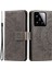 Xiaomi 15 Kılıf Baskılı Totem Pu Deri Cüzdan Telefon Kapağı-Gri (Yurt Dışından) 1
