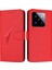 Xiaomi 14T Pro Kılıf Kordon-Kırmızı Üçgen Baskı Deri Telefon Kılıfı Için (Yurt Dışından) 1