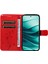 Xiaomi Redmi Note 14 Pro 5G-Note 14 Pro+ 5G Kılıf Çiçek Desenli Pu Deri Cüzdan Telefon Kapağı-Kırmızı (Yurt Dışından) 3