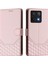 Xiaomi 14T Pro Kılıf Baskılı Petek Rfıd Engelleme Deri Telefon Kılıfı Kayışlı-Pembe (Yurt Dışından) 5