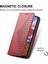 Xiaomi Redmi Note 14 Pro 5G Kılıf Buzağı Dokulu Pu Deri Telefon Kılıfı Cüzdan-Kırmızı (Yurt Dışından) 5