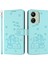 Xiaomi Poco M6 5G-Redmi 13R 5G-13C 5G-13C 4G-Poco C65 4G Kediler Baskı Deri Cüzdan Telefon Kılıfı İle Kayış-Yeşil (Yurt Dışından) 1