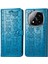 Xiaomi Redmi Note 14 Pro+ 5G Kılıf Deri Cüzdan Çevirme Telefon Kapağı Sevimli Kedi Köpek Desen-Mavi (Yurt Dışından) 1