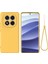 Xiaomi Redmi Note 14 Pro+ 5G Kılıf El Kayışı İle Sıvı Silikon Çizilmez Telefon Kapağı-Sarı (Yurt Dışından) 1