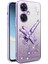 Xiaomi Redmi 13C 5G-13R 5G-Poco M6 5G Dragonfly Tpu Çiçekler Glitter Telefon Kapağı-Mor (Yurt Dışından) 1