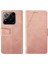 Xiaomi 15 Kılıf Deri Cüzdan Telefon Kapağı Buzağı Doku-Pembe (Yurt Dışından) 1