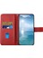 Xiaomi Redmi Note 14 Pro 5G-14 Pro+ 5G Çizgi Desenli Cüzdan Telefon Kılıfı-Kırmızı (Yurt Dışından) 4