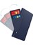 Xiaomi Redmi Note 14 Pro 5G Kılıf Pu Deri Telefon Kapak Kart Tutucu Ayna-Mavi Için (Yurt Dışından) 5