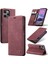 Xiaomi Redmi Için Not 12R 5G-Xiaomi Poco M6 Pro 5G-Xiaomi Redmi 12 4G Kılıf Caseme 013 Serisi Kart Tutucu Deri Telefon Kapağı-Kırmızı (Yurt Dışından) 1