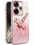 Xiaomi Redmi 13 4G-5G-Note 13R 5G-Poco M6 4G-M6 Plus 5G Dragonfly Tpu Çiçekler Glitter Telefon Kapağı-Pembe (Yurt Dışından) 1