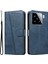 Xiaomi 15 Kılıf Kapaklı Cüzdan T-Şekil Hatları Deri Telefon Kapağı-Mavi Için (Yurt Dışından) 1