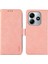 Xiaomi Redmi Note 14 4G Kılıf Pu Deri Folyo Görünümü Rfıd Engelleme Telefon Kapağı-Pembe (Yurt Dışından) 1