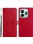 Kt Deri Serisi-2 Xiaomi Redmi Için Not 14 5G Kılıf Düz Renk Deri Telefon Kapak Cüzdan Standı-Kırmızı (Yurt Dışından) 1